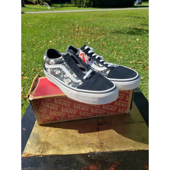 Vans Vintage Floral blue graphite Old Skool Women's Sz 6.5 - Picture 1 of 11